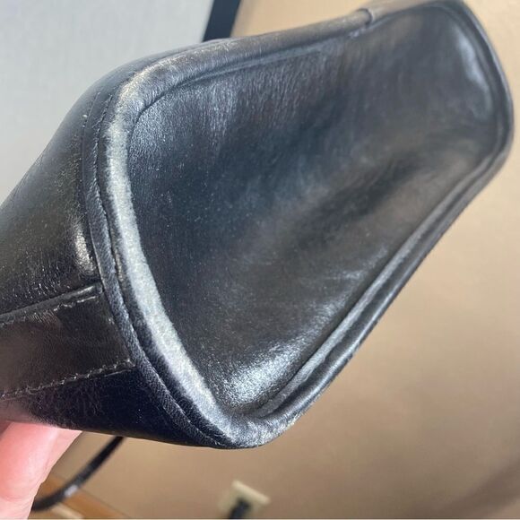 Brighton Black Vintage Leather Handbag. Outside GC, Inside VGC. Hand or Shoulder - Picture 8 of 16